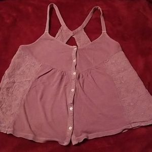 Amer Eagle Peasant style embroidered Tank